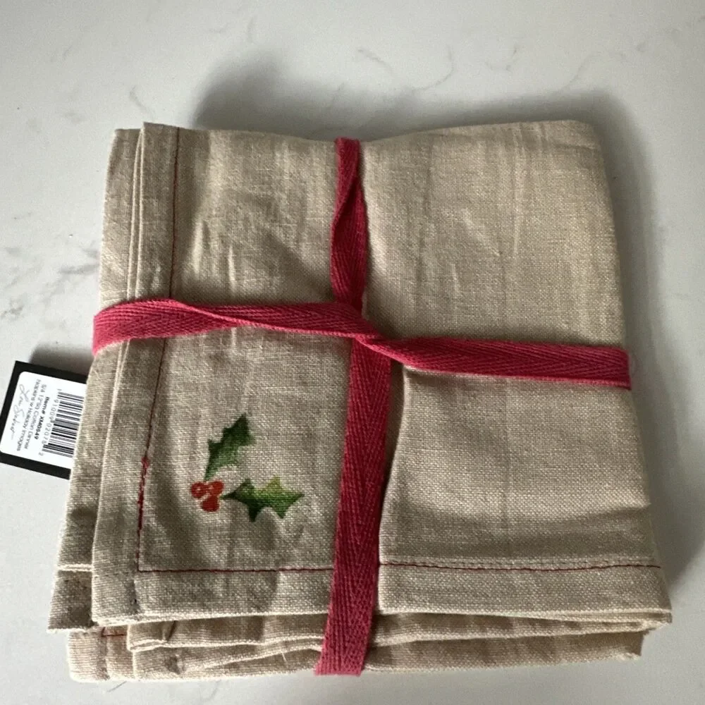 Set of 4 Christmas Dinner Napkins 12